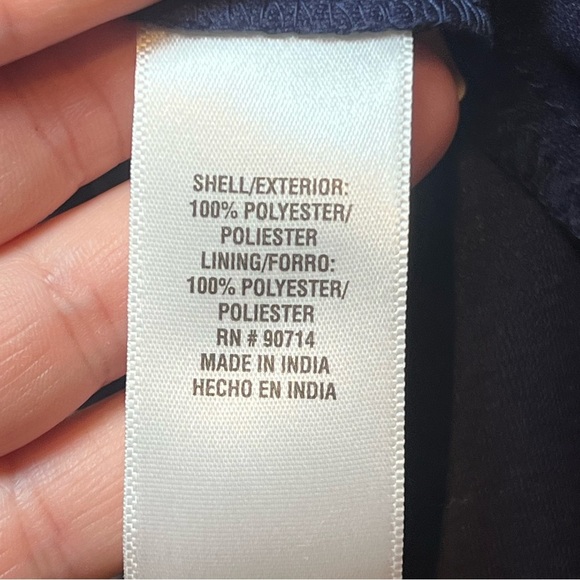 #99 MSK NAVY & CREAM FLORAL DRESS SIZE 14 - Picture 8 of 8